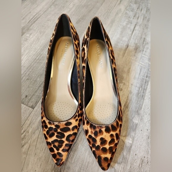 Kenneth Cole Morgan Animal Print Calf Hair Pointed Toe Pump size 8.5 - Picture 4 of 10